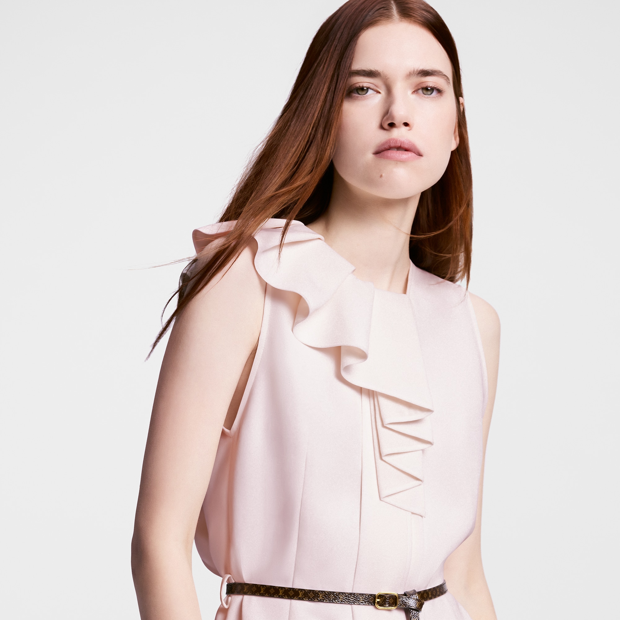  Ready to Wear Vestidos Vestido de cuello con volantes | Louis Vuitton ® (Ampliar producto)