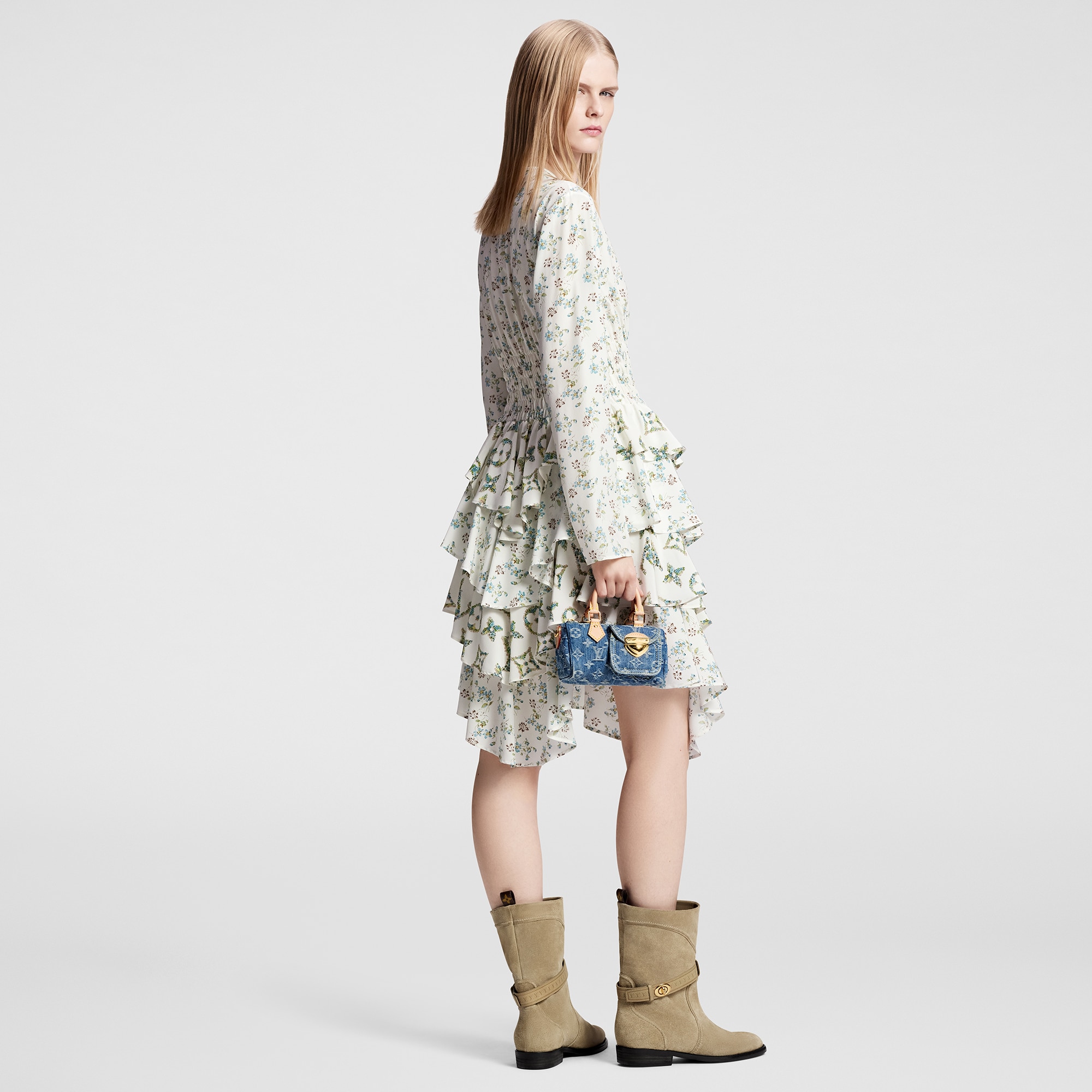  Ready to Wear Vestidos Vestido de manga larga con estampado floral | Louis Vuitton ® (Ampliar producto)