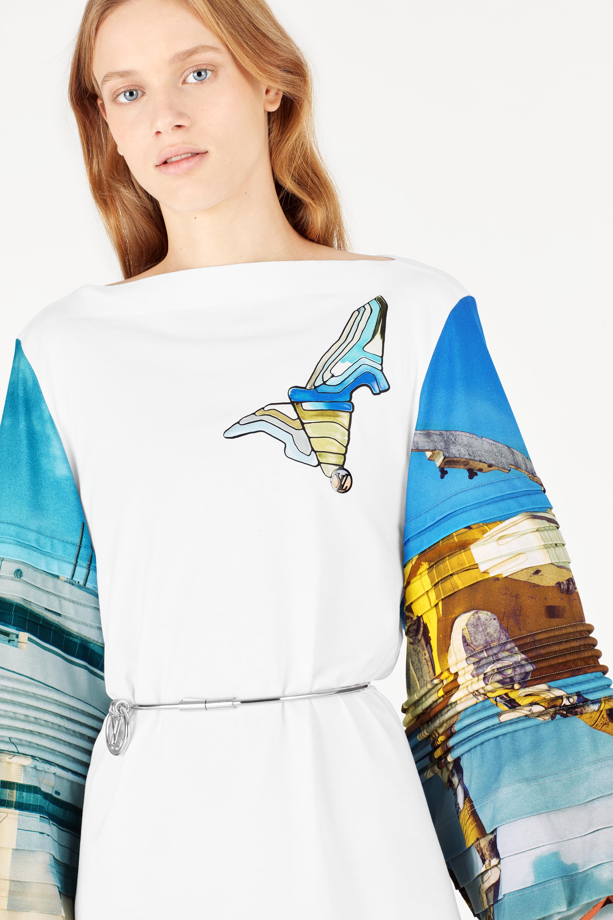  Discontinued Product Obs 2 Vestido de punto con mangas estampadas | Louis Vuitton ® (Ampliar producto)