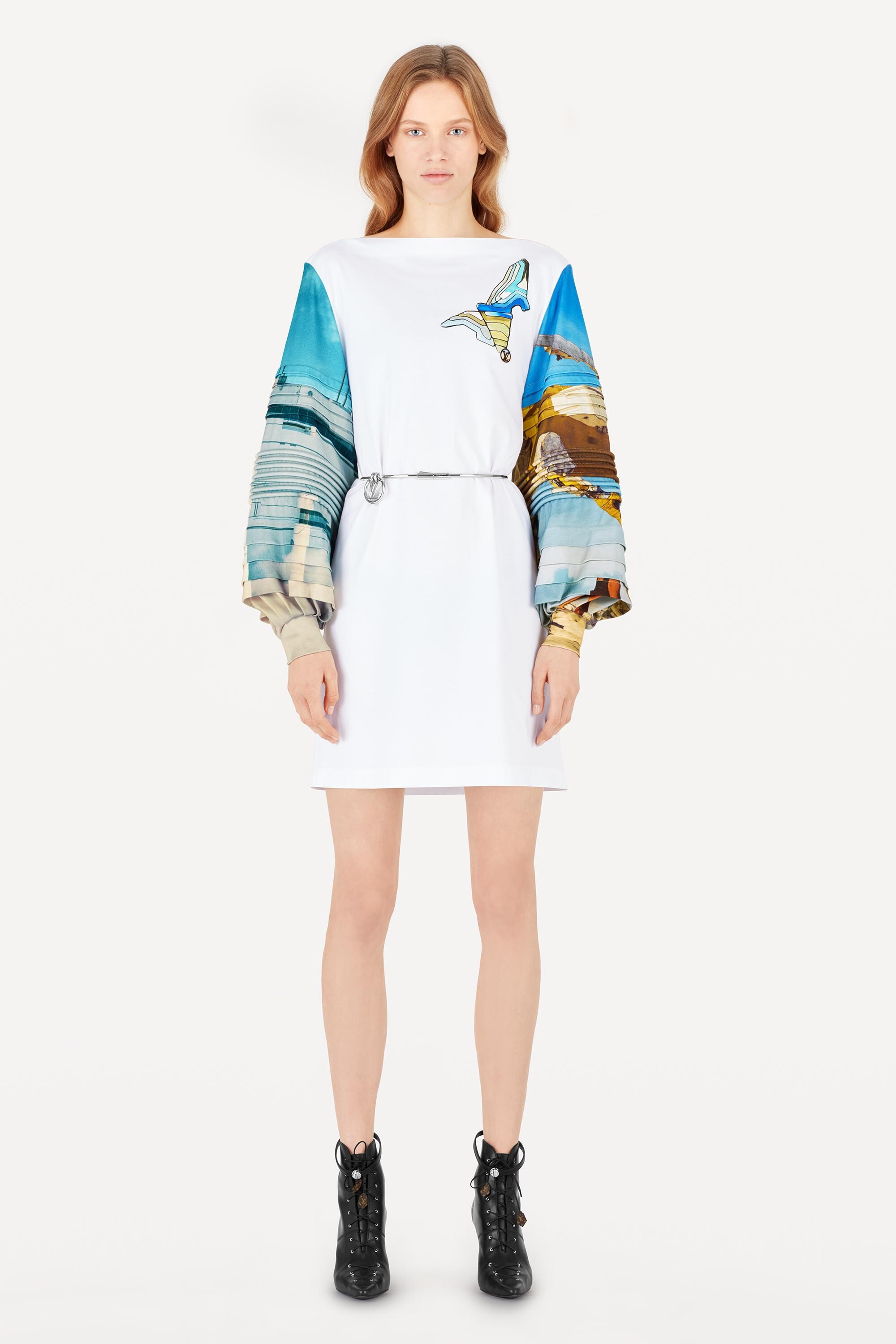  Discontinued Product Obs 2 Vestido de punto con mangas estampadas | Louis Vuitton ® (Ampliar producto)