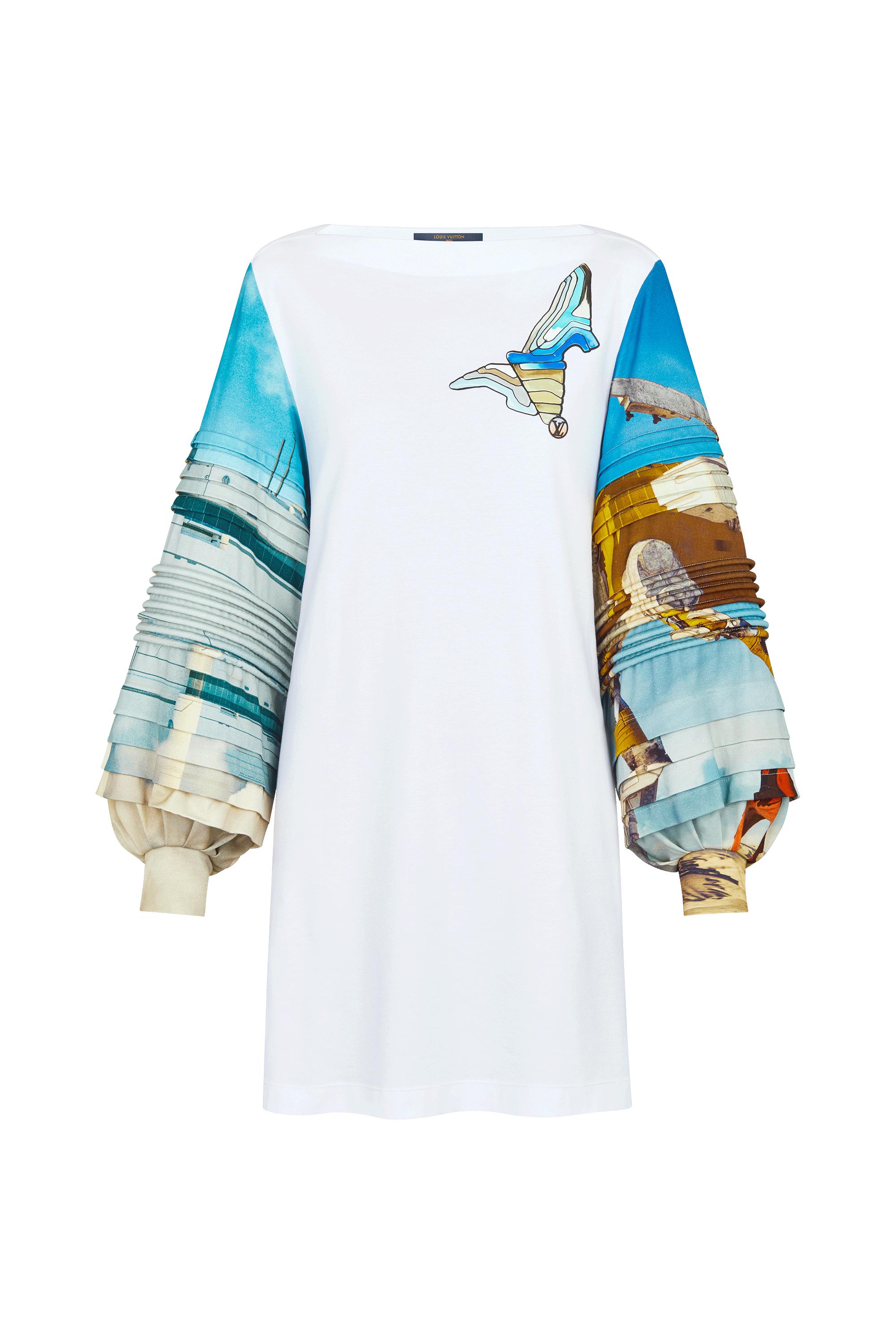  Discontinued Product Obs 2 Vestido de punto con mangas estampadas | Louis Vuitton ® (Ampliar producto)