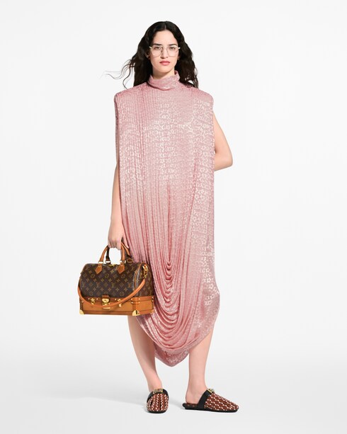 Ready-to-Wear Vestidos Vestido Drapeado com Estampa Floral | Louis Vuitton ®