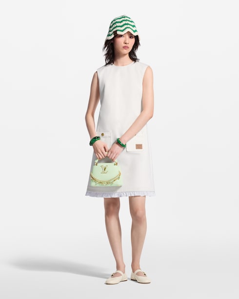 Prêt-à-Porter Robes Robe en denim à bordure volantée | Louis Vuitton ®