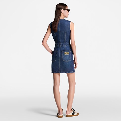 Ready to Wear Vestidos Vestido en denim lavado con botones | Louis Vuitton ® (Ampliar producto)