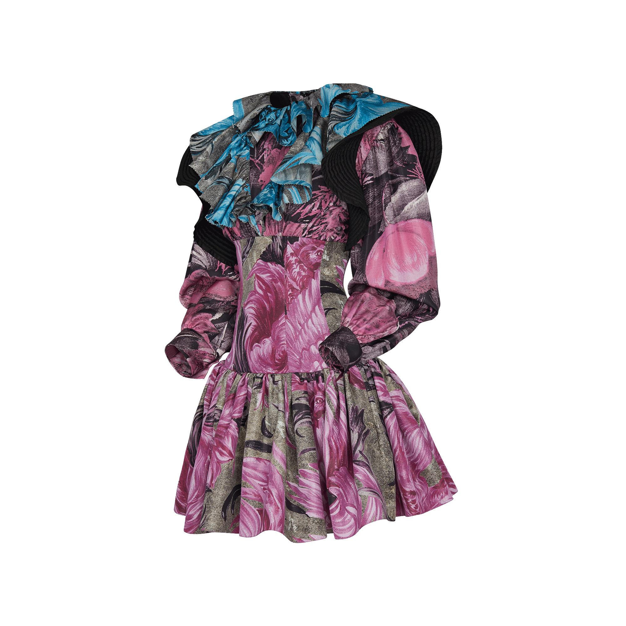  Discontinued Product Obs 2 Vestido estampado con volantes | Louis Vuitton ® (Ampliar producto)