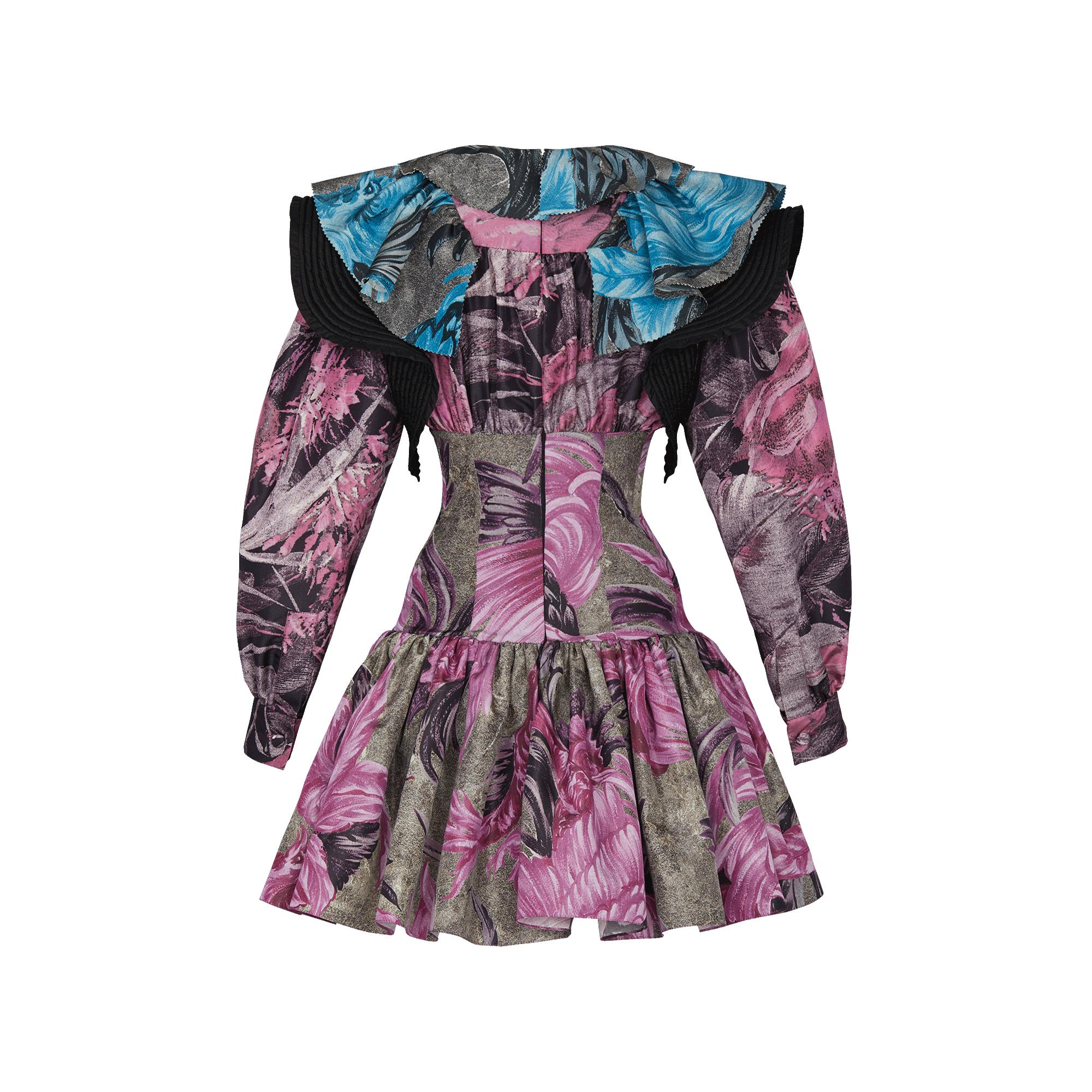  Discontinued Product Obs 2 Vestido estampado con volantes | Louis Vuitton ® (Ampliar producto)