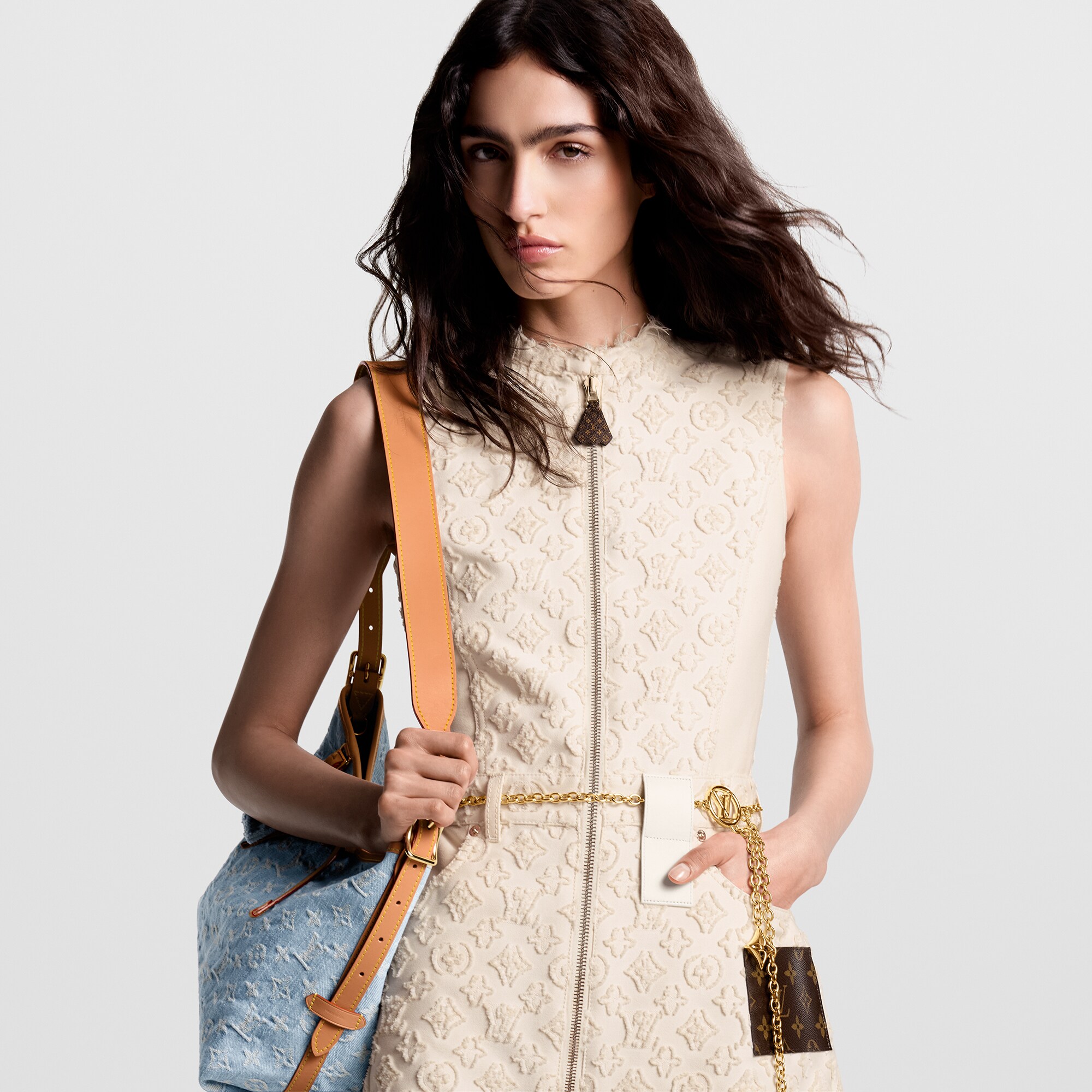  Ready to Wear Vestidos Vestido Monograma en fil coupé con cierre | Louis Vuitton ® (Ampliar producto)