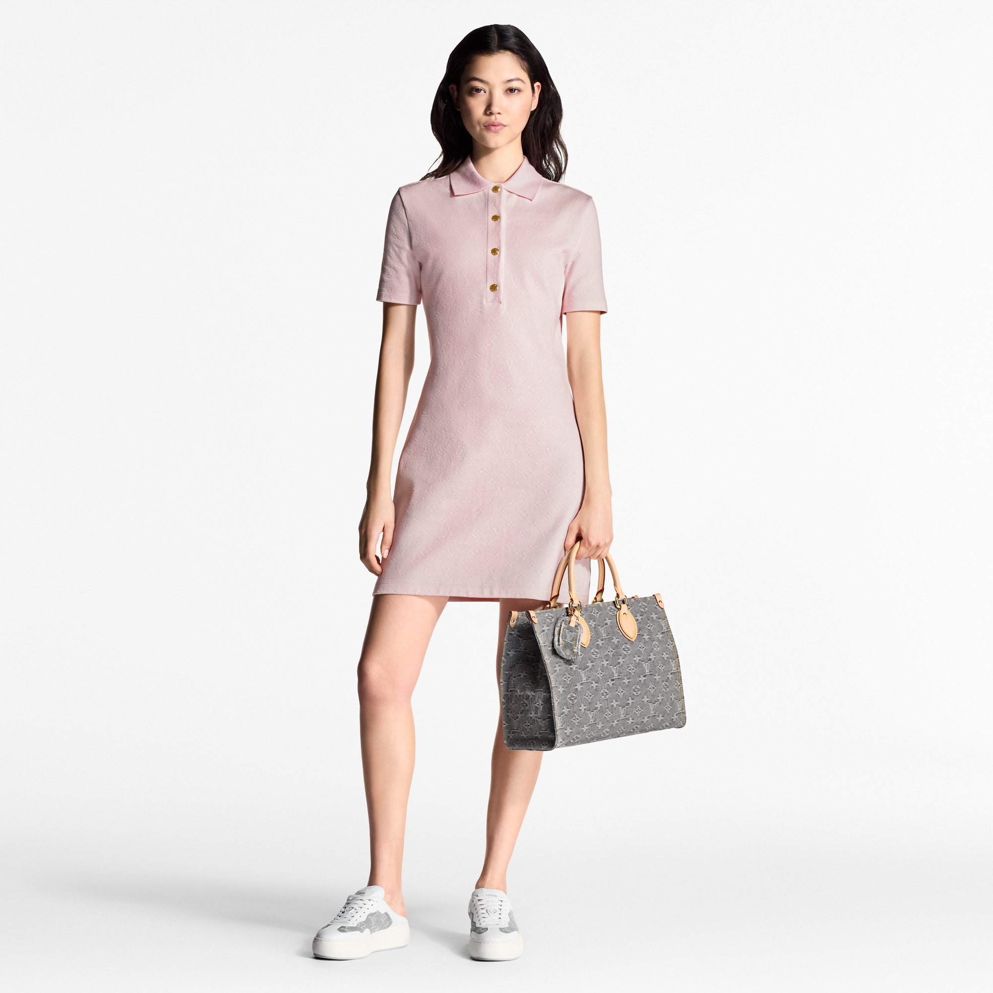  Ready to Wear Vestidos Vestido polo de piqué con motivo Monograma | Louis Vuitton ® (Ampliar producto)