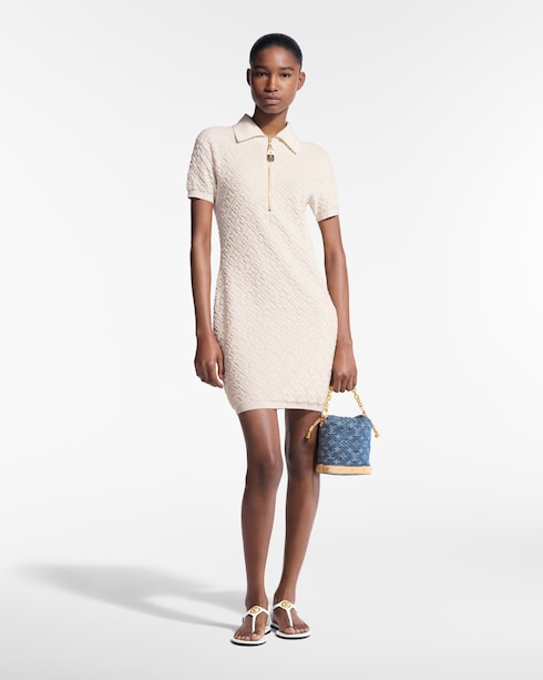 Ready-to-Wear Vestidos Vestido polo en felpa con flor Monograma | Louis Vuitton ®