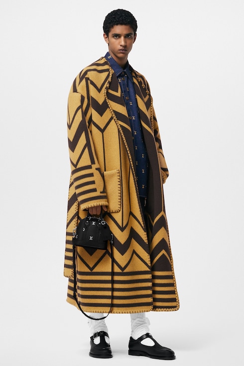 Discontinued Product Obs 10 Casaco em Mescla de Lã e Cashmere com Padronagem de Manta | Louis Vuitton ®